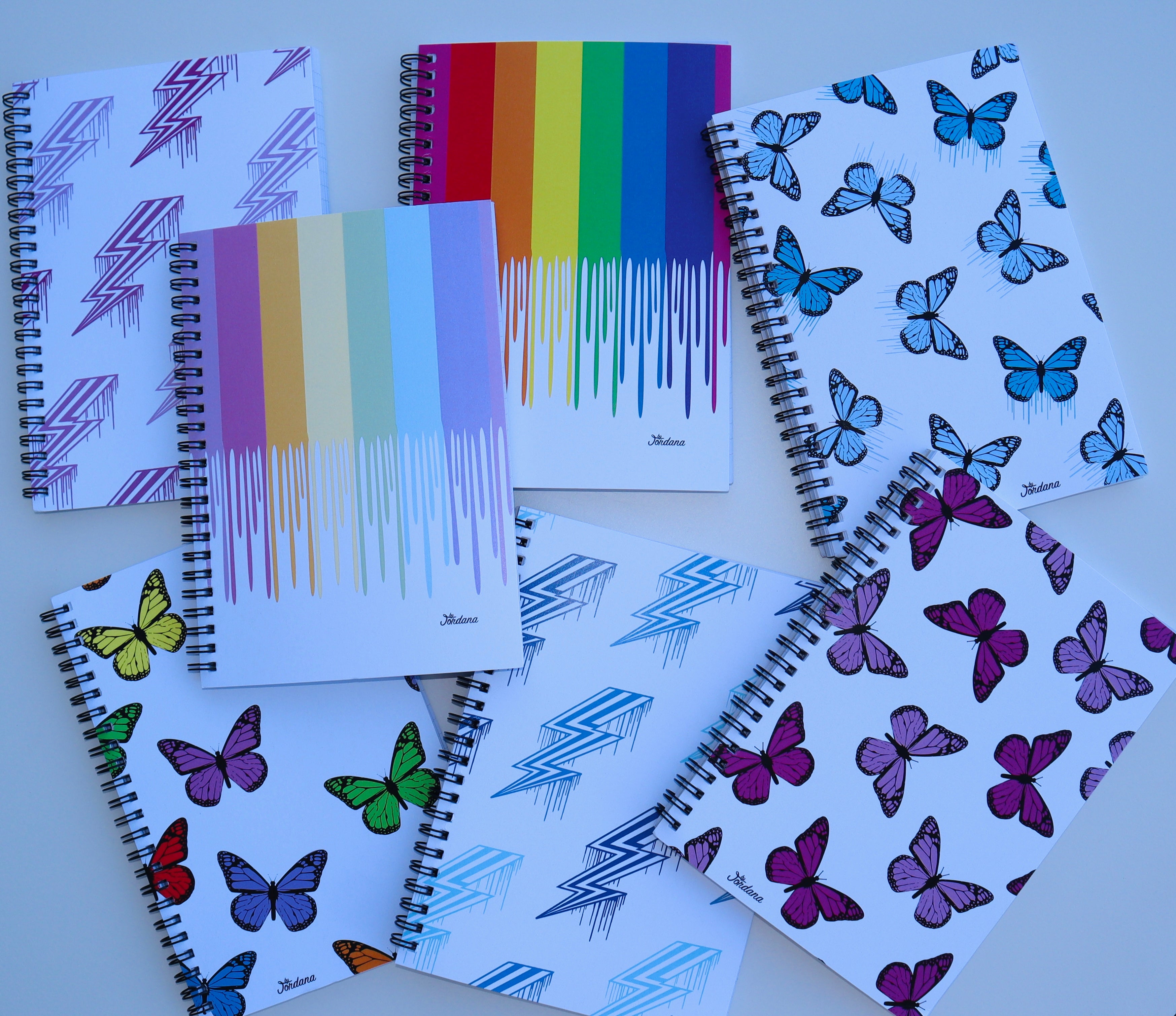 Pack of 7 Spiral Notebooks Jordana