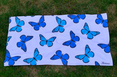 Blue Butterfly Beach Towel