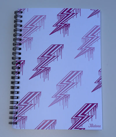 Pink Bolts Spiral Notebook