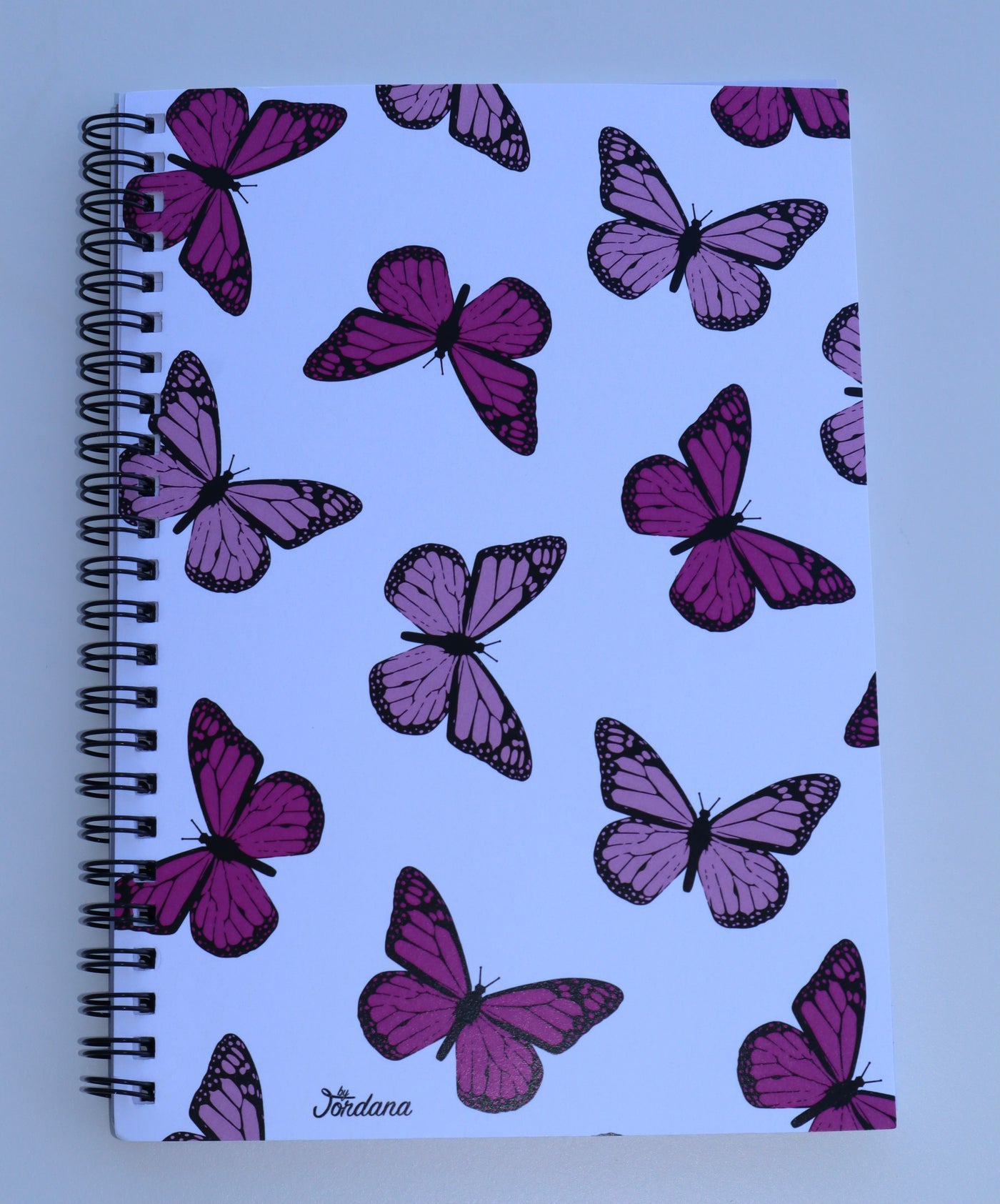 Pink Butterfly Spiral Notebook
