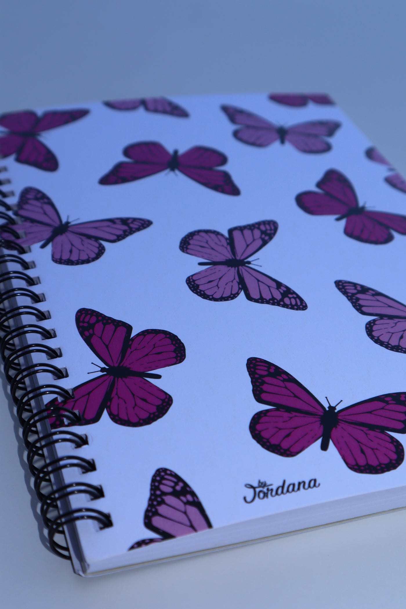Pink Butterfly Spiral Notebook