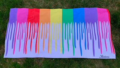 Rainbow Drip Beach Towel